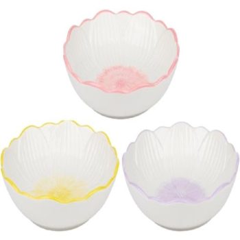   TÁNYÉR LEVESES VIRÁGMINTÁS 2 FÉLE KÉZZEL FESTETT 19X4,5CM