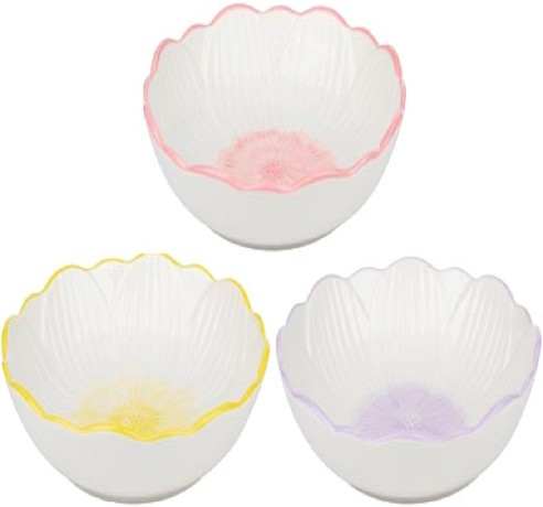 TÁNYÉR LEVESES VIRÁGMINTÁS 2 FÉLE KÉZZEL FESTETT 19X4,5CM