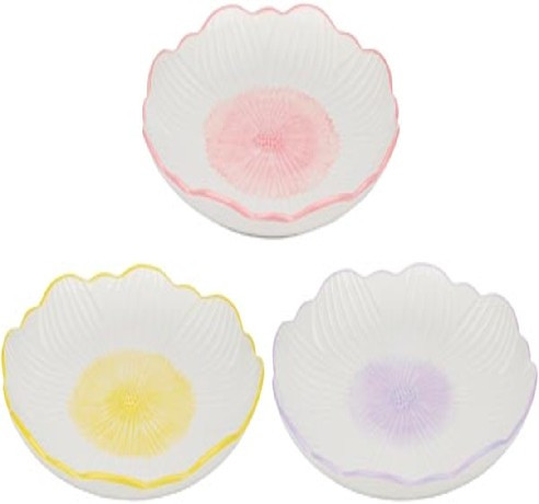 TÁNYÉR VIRÁGMINTÁS 2FÉLE KÉZZEL FESTETT 26,5X3CM