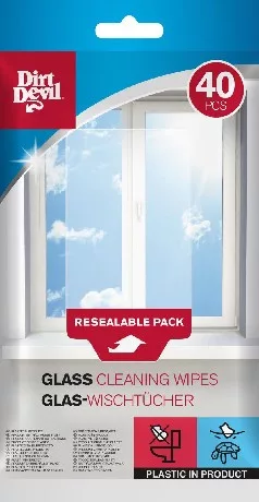 TISZTÍTÓ KENDŐ 40DB ÜVEGRE 36GSM 155GR 18X20CM DIRT DEVIL