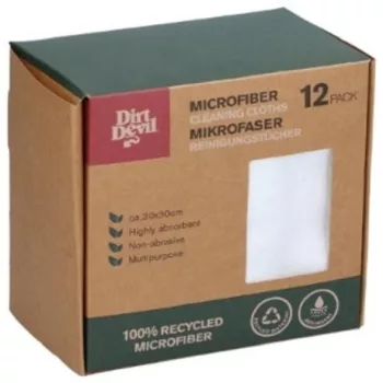   TÖRLŐKENDŐ MIKROSZÁLAS 12DB, 30X30CM, ÚJRAHASZNOSÍTOTT, DIRT DEVIL