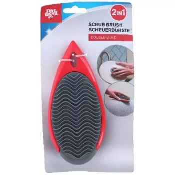 KÉTOLDALAS SÚROLÓKEFE 17X8X3,5CM PP/TPR, DIRT DEVIL