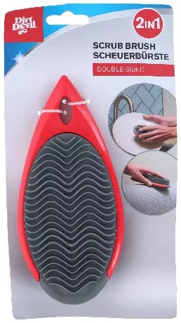 KÉTOLDALAS SÚROLÓKEFE 17X8X3,5CM PP/TPR, DIRT DEVIL