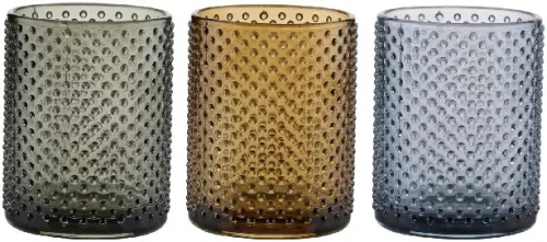 FOGMOSÓPOHÁR 3FÉLE ÜVEG 7,5X9,8CM ARTICASA