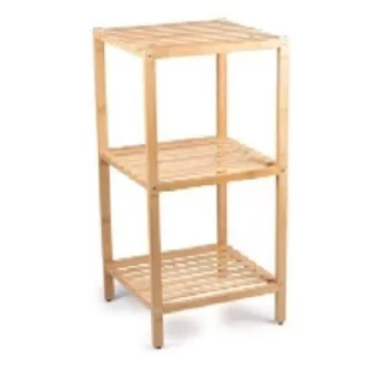 FÜRDŐSZOBA POLC LAKKOZOTT BAMBUSZ 3 SZINTES 33X32X77CM