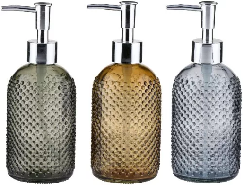 SZAPPANADAGOLÓ 3FÉLE, ÜVEG EZÜST PUMPA 7,5X19CM  ARTICASA