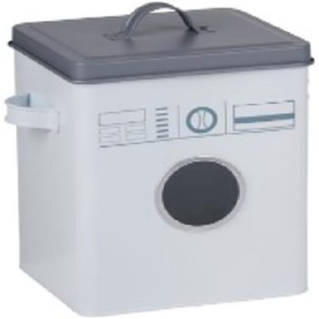 SZENNYESTARTÓ FÉMDOBOZ, 18X15,5X23CM