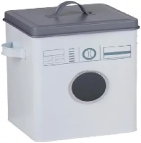 SZENNYESTARTÓ FÉMDOBOZ, 18X15,5X23CM