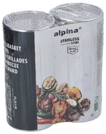 BBQ GRILLKOSÁR 2DB-OS ALPINA
20X9X9CM