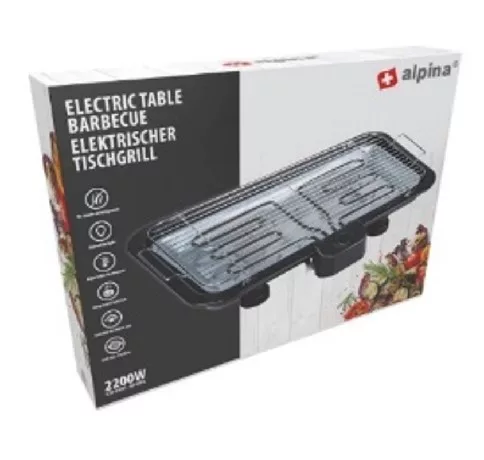 ELEKTROMOS GRILL BBQ 230V 5,8X4,2X0,75CM ALPINA