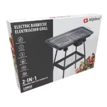 ELEKTROMOS GRILL BBQ ÁLLVÁNY 230V 5,85X4,2X7,15CM ALPINA