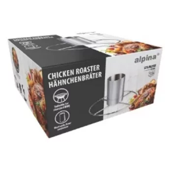 GRILLEZŐ CSIRKÉHEZ ACÉL  40X20X20CM ALPINA