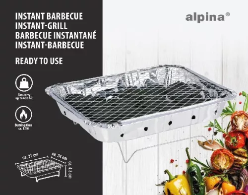 GRILLTÁLCA INSTANT 1,5Ó ÉGÉSI IDŐ ALPINA