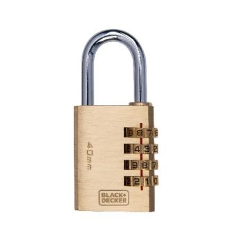   LAKAT SÁRGARÉZ SZÁMZÁRAS 40MM 2,2X9,7X19,2CM  BLACK&DECKER