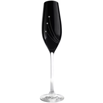   PEZSGŐSPOHÁR FEKETE 2DB-OS, KRISTÁLYBERAKÁSSAL DÍSZÍTETT 210ML