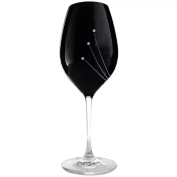   BOROSPOHÁR FEKETE 2DB-OS, KRISTÁLYBERAKÁSSAL DÍSZÍTETT 470ML