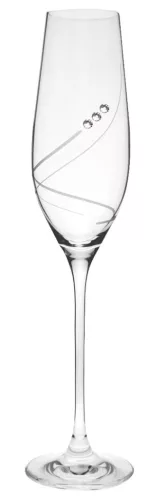 PEZSGŐSPOHÁR 4DB-OS KRISTÁLYBERAKÁSSAL DÍSZÍTETT 210ML