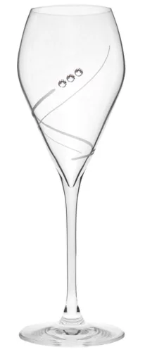 PROSECCO POHÁR 4DB-OS KRISTÁLYBERAKÁSSAL DÍSZÍTETT 230ML