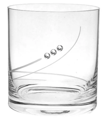 WHISKEY POHÁR 4DB-OS KRISTÁLYBERAKÁSSAL DÍSZÍTETT 300ML