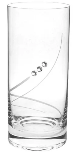 VIZESPOHÁR 4DB-OS KRISTÁLYBERAKÁSSAL DÍSZÍTETT 250ML