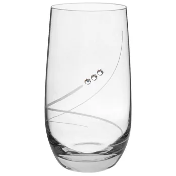   VIZESPOHÁR "GLOBO" 4DB-OS KRISTÁLYBERAKÁSSAL DÍSZÍTETT 390ML