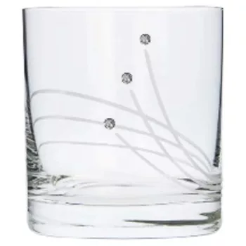 WHISKEY POHÁR 6DB-OS KRISTÁLYBERAKÁSSAL DÍSZÍTETT 300ML