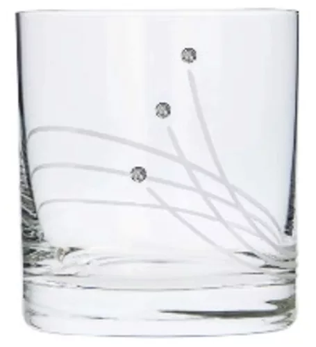 WHISKEY POHÁR 6DB-OS KRISTÁLYBERAKÁSSAL DÍSZÍTETT 300ML