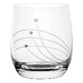   WHISKEY POHÁR "GLOBO" 6DB-OS KRISTÁLYBERAKÁSSAL DÍSZÍTETT 350ML