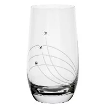   VIZESPOHÁR "GLOBO" 6DB-OS KRISTÁLYBERAKÁSSAL DÍSZÍTETT 390ML