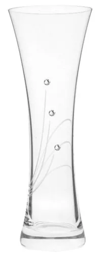 VÁZA KRISÁLYBERAKÁSSAL DÍSZÍTETT 19,5CM