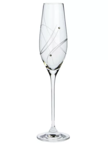 PEZSGŐSPOHÁR 6DB-OS KRISTÁLYBERAKÁSSAL DÍSZÍTETT 210ML