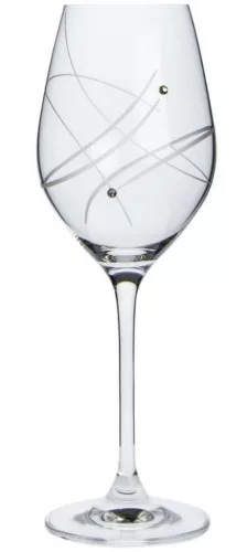 BOROSPOHÁR 6DB-OS KRISTÁLYBERAKÁSSAL DÍSZÍTETT 360ML