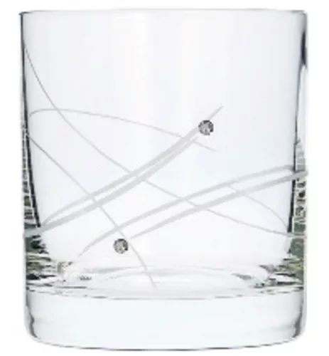 WHISKEY POHÁR 6DB-OS KRISTÁLYBERAKÁSSAL DÍSZÍTETT 300ML
