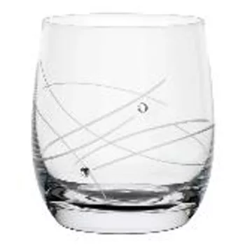   WHISKEY POHÁR "GLOBO" 6DB-OS KRISTÁLYBERAKÁSSAL DÍSZÍTETT 350ML