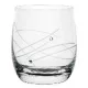 WHISKEY POHÁR "GLOBO" 6DB-OS KRISTÁLYBERAKÁSSAL DÍSZÍTETT 350ML