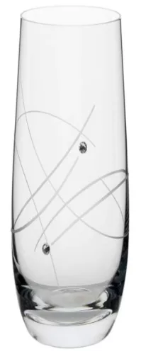 VIZESPOHÁR "GLOBO" 6DB-OS KRISTÁLYBERAKÁSSAL DÍSZÍTETT 390ML