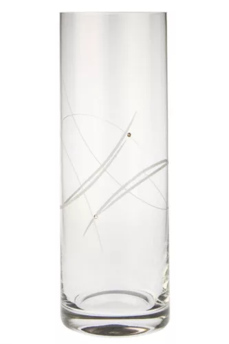 VÁZA KRISTÁLYBERAKÁSSAL DÍSZÍTETT 30CM