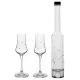 RÖVIDITALOS SZETT 3DB-OS (2DB GRAPPÁSPOHÁR + 1 DB PÁLINKÁS ÜVEG), KRISTÁLYBERAKÁ