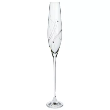 PEZSGŐSPOHÁR 2DB-OS KRISTÁLYBERAKÁSSAL DÍSZÍTETT 210ML