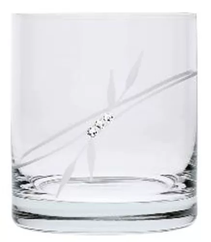 WHISKEY POHÁR 6DB-OS KRISTÁLYBERAKÁSSAL DÍSZÍTETT 300ML