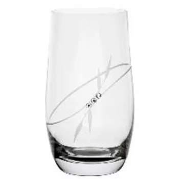   VIZESPOHÁR "GLOBO" 6DB-OS KRISTÁLYBERAKÁSSAL DÍSZÍTETT 390ML