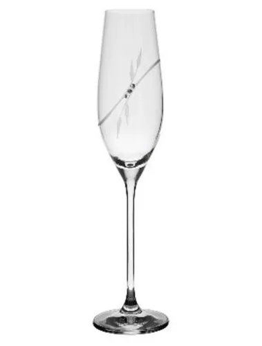 PEZSGŐSPOHÁR 2DB-OS KRISTÁLYBERAKÁSSAL DÍSZÍTETT 210ML