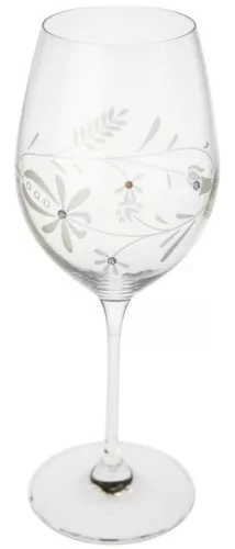 BOROSPOHÁR 2DB-OS KRISTÁLYBERAKÁSSAL DÍSZÍTETT, MINTÁS 470ML