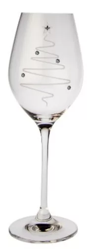 BOROSPOHÁR 2DB-OS KRISTÁLYBERAKÁSSAL DÍSZÍTETT, KARÁCSONYFA MINTÁS 360ML