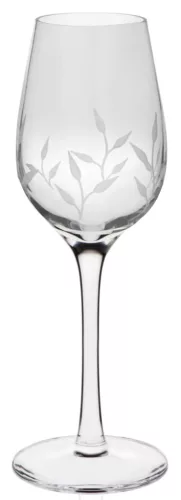 LIKŐRÖSPOHÁR 7DB-OS, LEVÉL MINTÁS 75ML