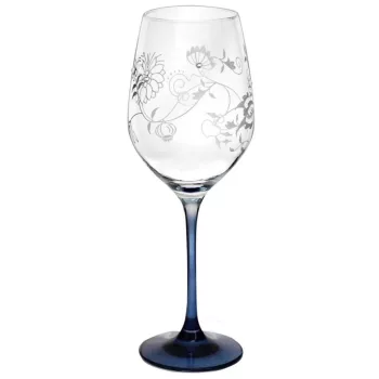   BOROSPOHÁR 6DB-OS KRISTÁLYBERAKÁSSAL DÍSZÍTETT, MINTÁS, SZÍNES TALPPAL 360ML