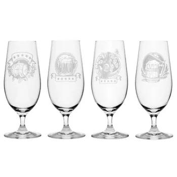 SÖRÖSPOHÁR TALPAS 4DB-OS MINTÁS 460ML, VEGYES MINTÁK