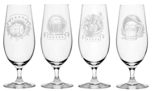 SÖRÖSPOHÁR TALPAS 4DB-OS MINTÁS 460ML, VEGYES MINTÁK