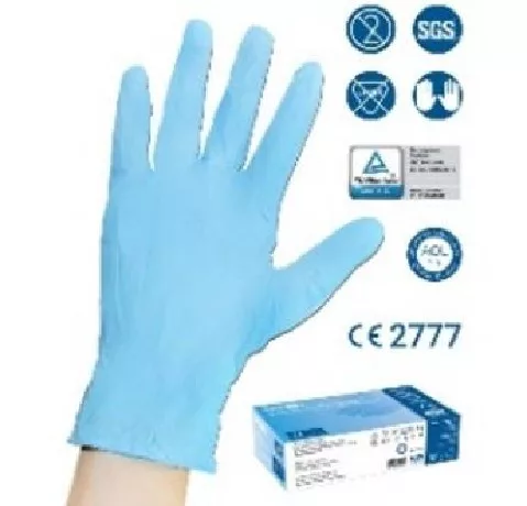 EGYSZER HASZNÁLATOS NITRIL KESZTYŰ(LATEX-ÉS PÚDERMENTES) 100DB/DB MÉRET: S 3.5G