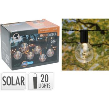   IZZÓSOR LEDES 20DB IZZÓ NAPELEMES 30CM IZZÓTÁVOLSÁG 200CM FEKETE SZÍNŰ KÁBEL